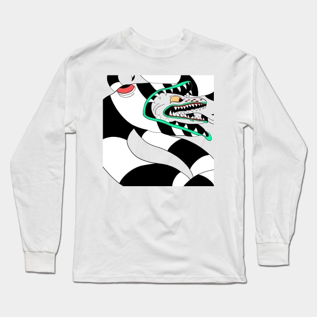 Beetlejuice Sandworm Mask Type 3 Long Sleeve T-Shirt by mightbelucifer